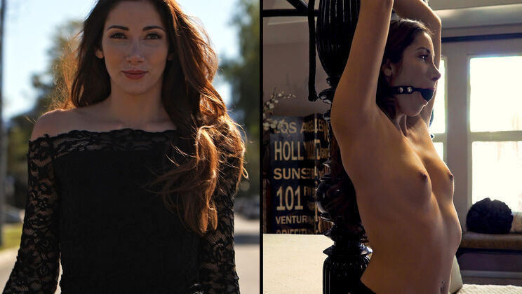 Massive Tits Split Screen Action with Ryan Madison and Clea Gaultier