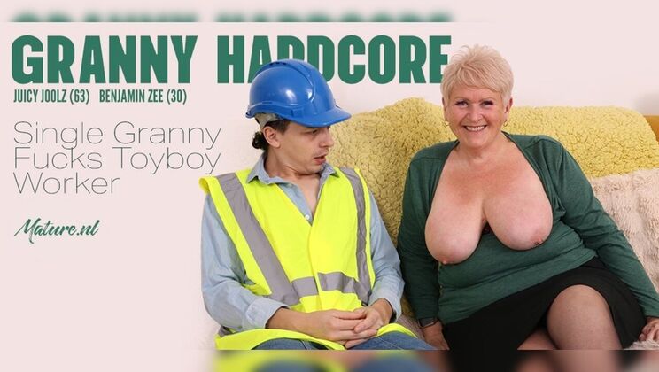 Saggy Tits Granny Juicy Joolz Gets Hard Fuck on Sofa