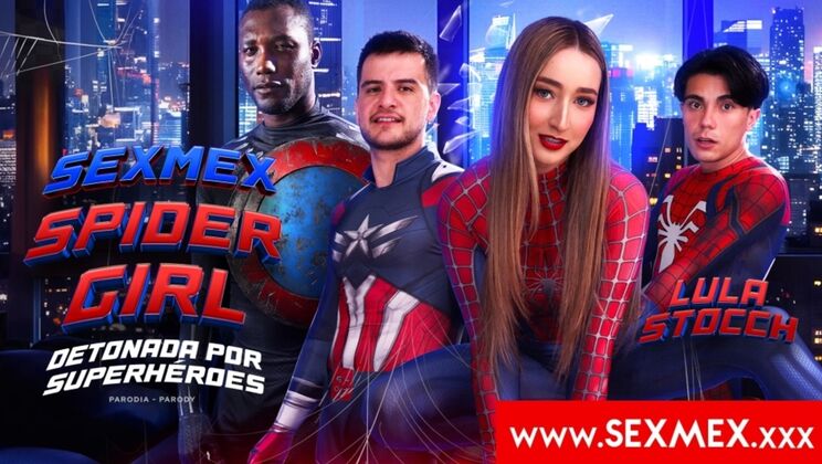 Superheroes Fuck Spider Girl Lula in Hardcore Scene