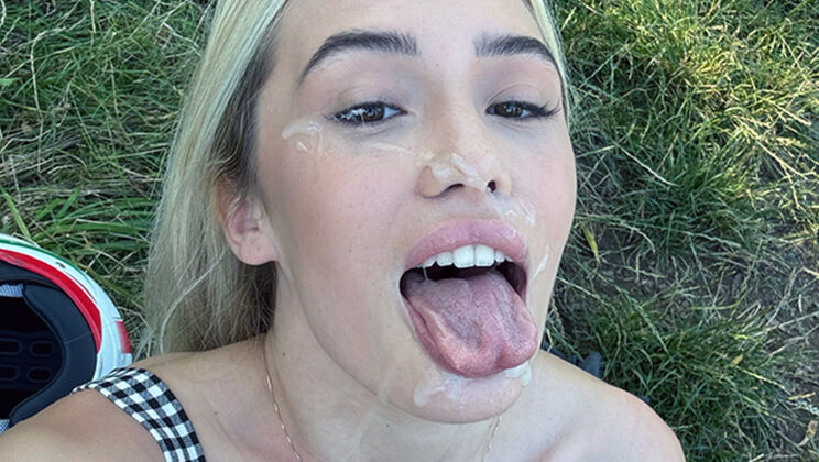 Sweet Talking Blonde Rika Fane Gets a Cum Facial