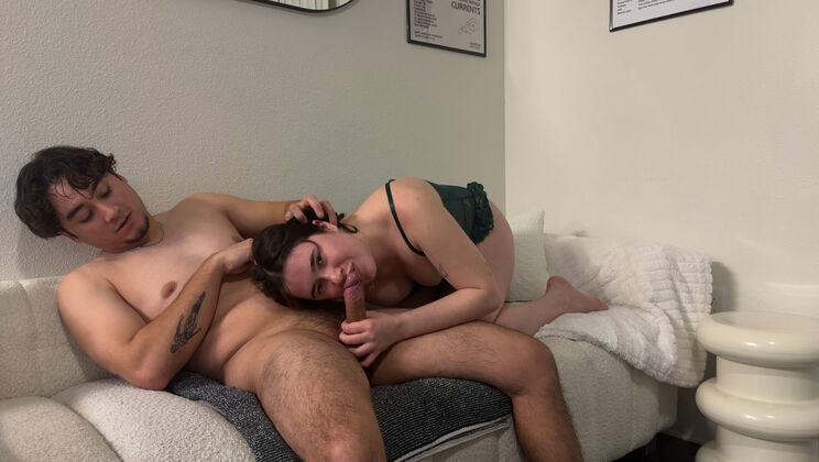 Spit and Deepthroat Male POV on St. Patrick's Day