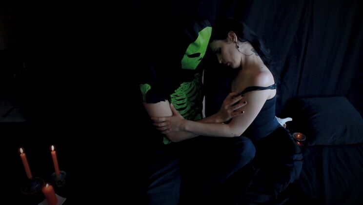 Anneke and Sade Halloween Cuddling and Sex Toys