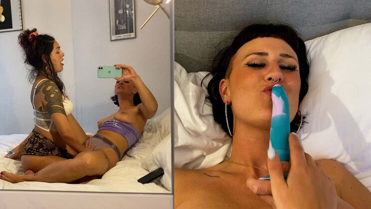 Leticia & Lya in Purple Perfection – Sensual Bedroom Fun