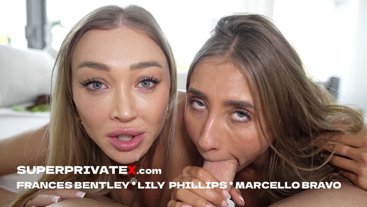 Lily Phillips Frances Bentley Double Blowjob Sloppy FFM