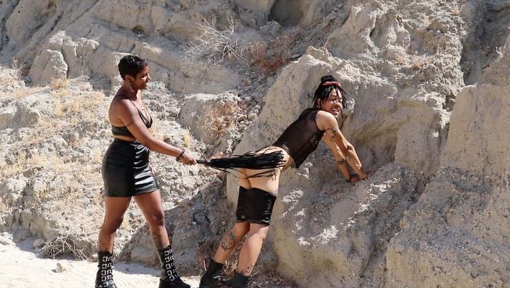 Short Hair Honey G & K Rivers in Desert Heat BDSM