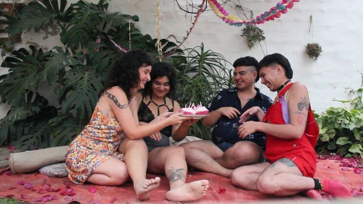 Spanish Swinger Foursome: Lina, Luna, Gin & Jano Get Nasty